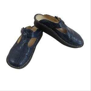 Algeria ALG-233 classic slip-on shoes, leather clogs mules, size women's 40